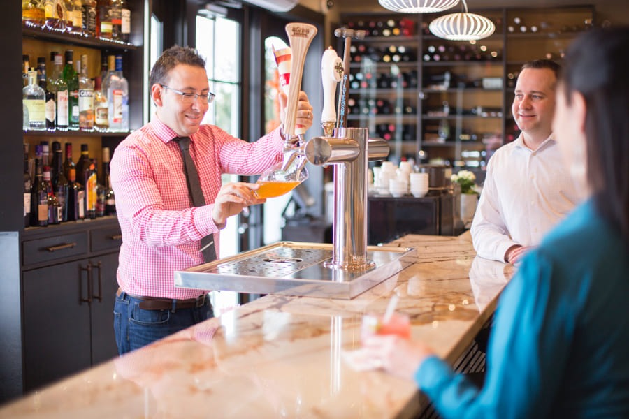 Bartender pouring drink